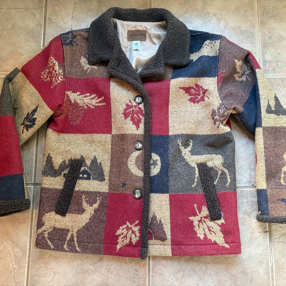 Pendleton Originals Wool blanket coat women size Small EUC